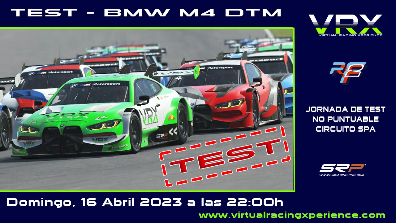 Cartel test BMW DTM WRX 2023