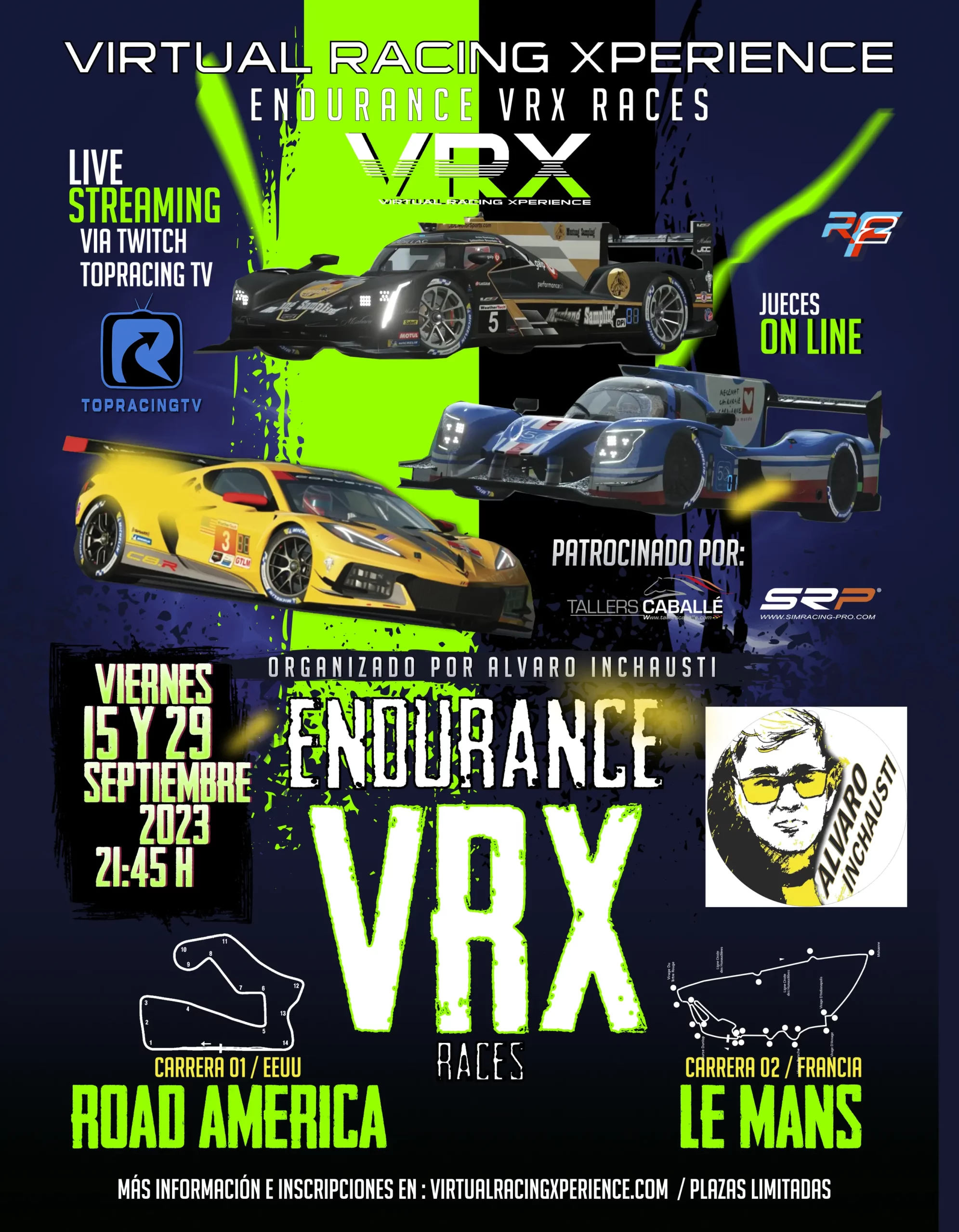 Endurance VRX Races Simracing rfactor 2